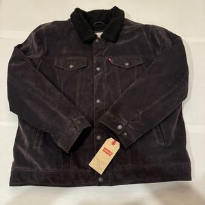 Final Price: Levi’s Faux Suede Sherpa-Lined Trucker Jacket